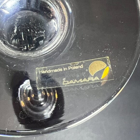 Vintage MCM Rare Damara Decorative 15.5" Tall Black Top Crystal Candle Holder - Picture 6 of 6